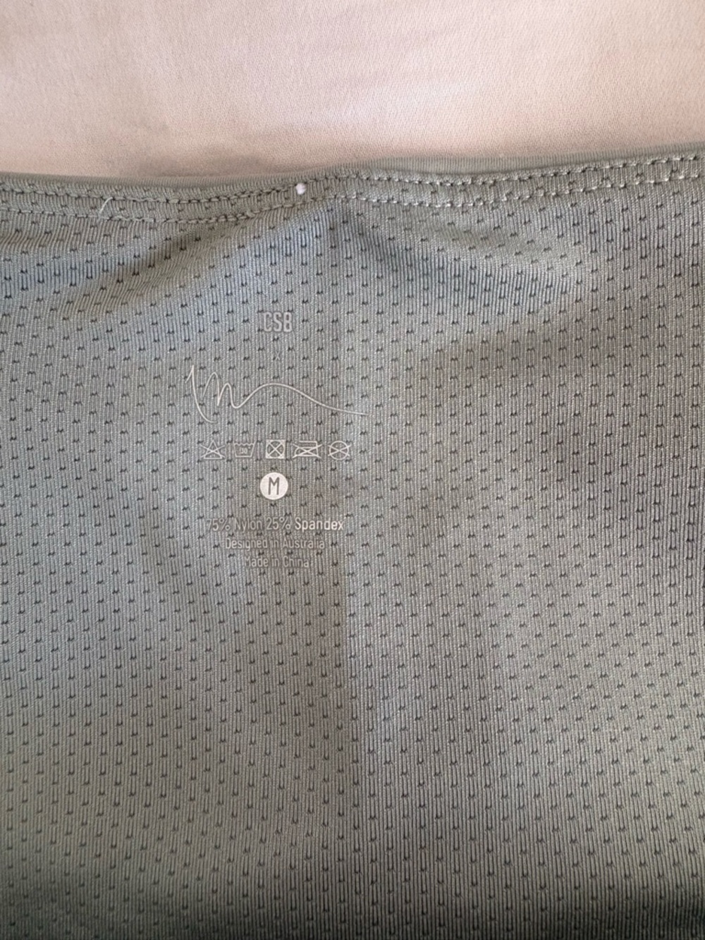 CSB Long Sleeve Square Neck Crop Top in Sage Green with Shorts Set - Picture 6 of 7